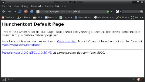 Hunchentoot Default Page